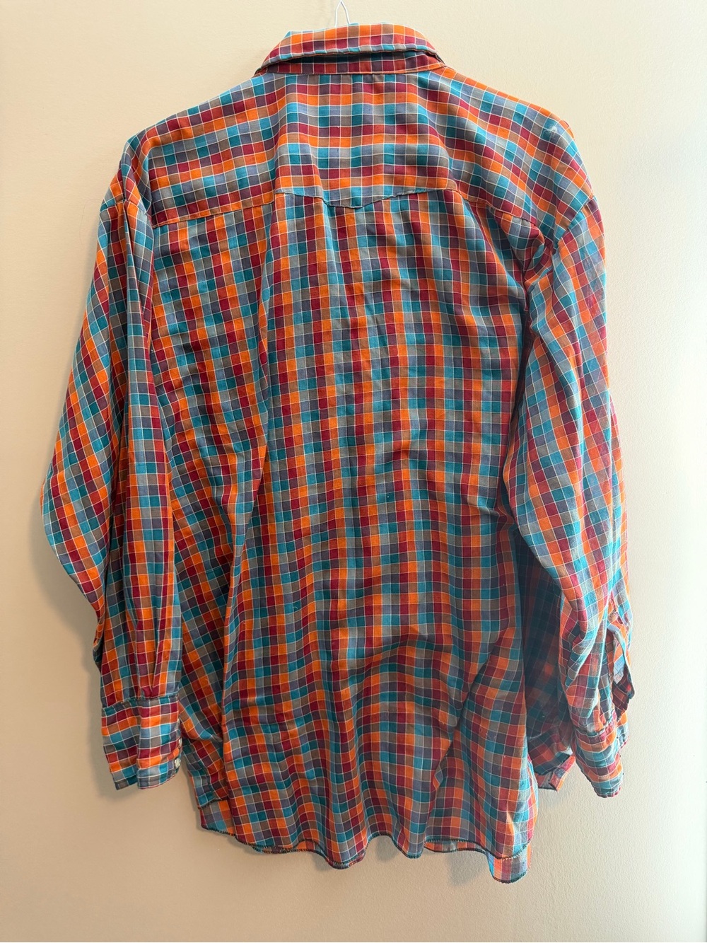 Men's Casual Plaid Button-Down Shirt - Multicolor - Picture 4 of 4